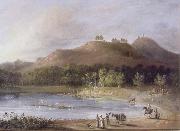 unknow artist Hill and Lake of Ture oil on canvas